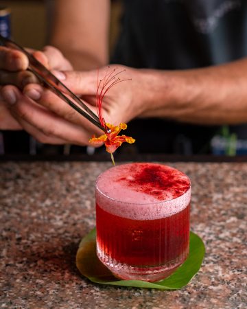 Dragon Fruit Cocktail at Juju Restaurant